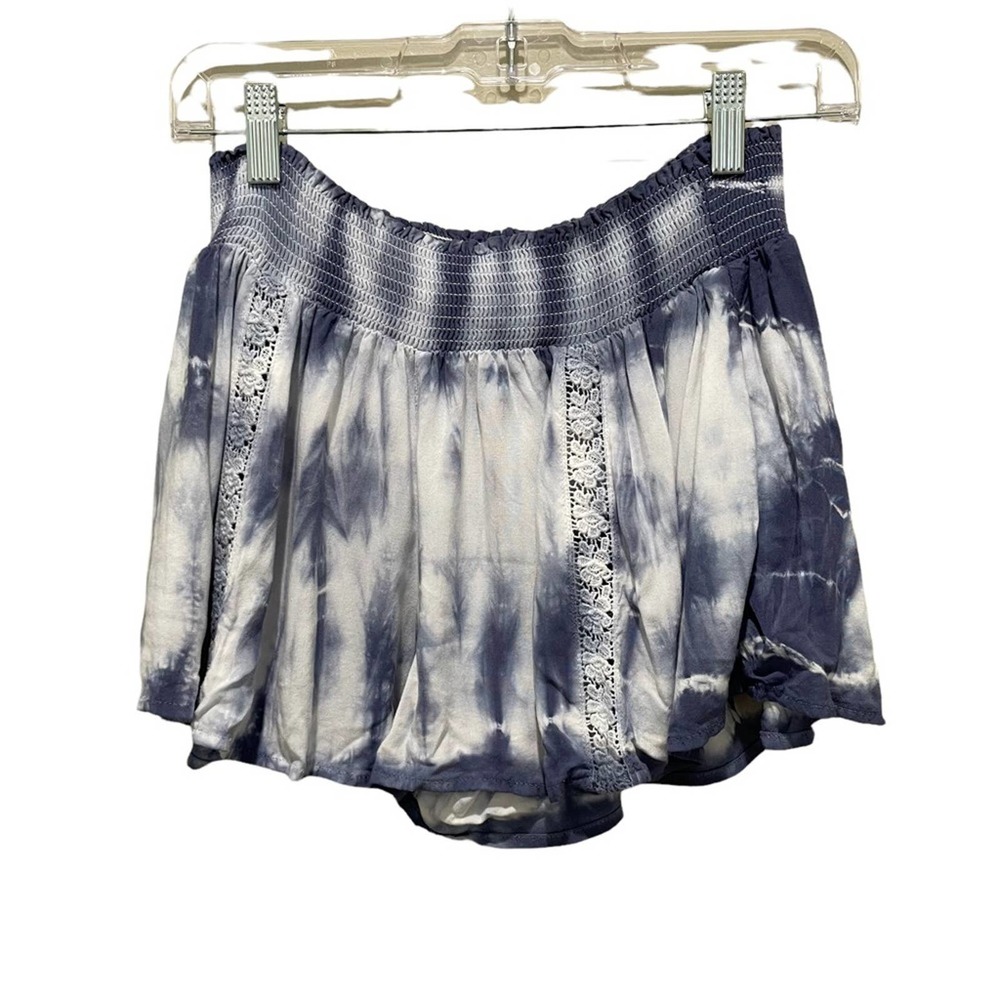 Forever 21 Blue Tie-Dye Lace Crochet Shorts Size Small